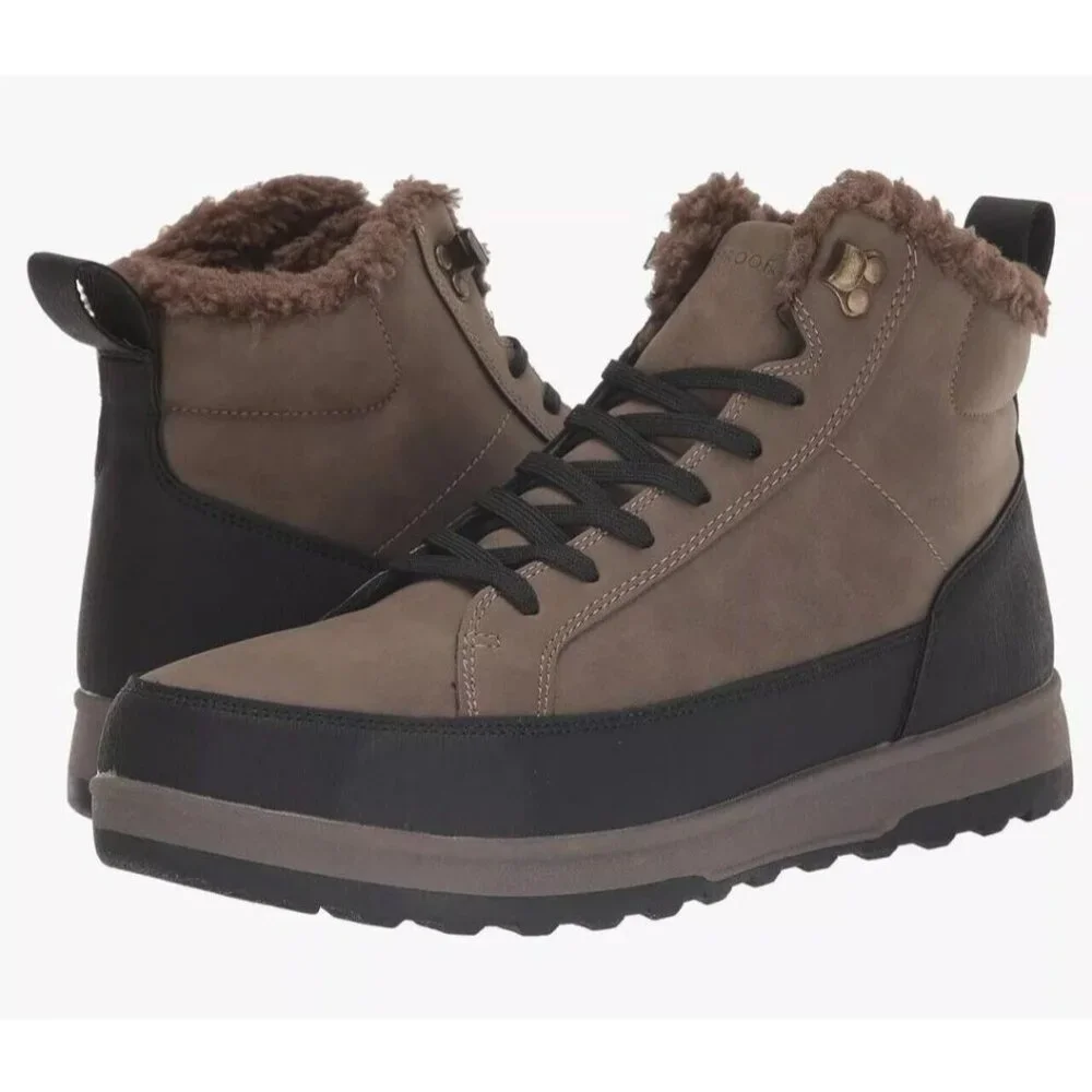 Weatherproof 8 Men Winter Boots Logjam Shearling Lace-up Outdoor Snow Shoes